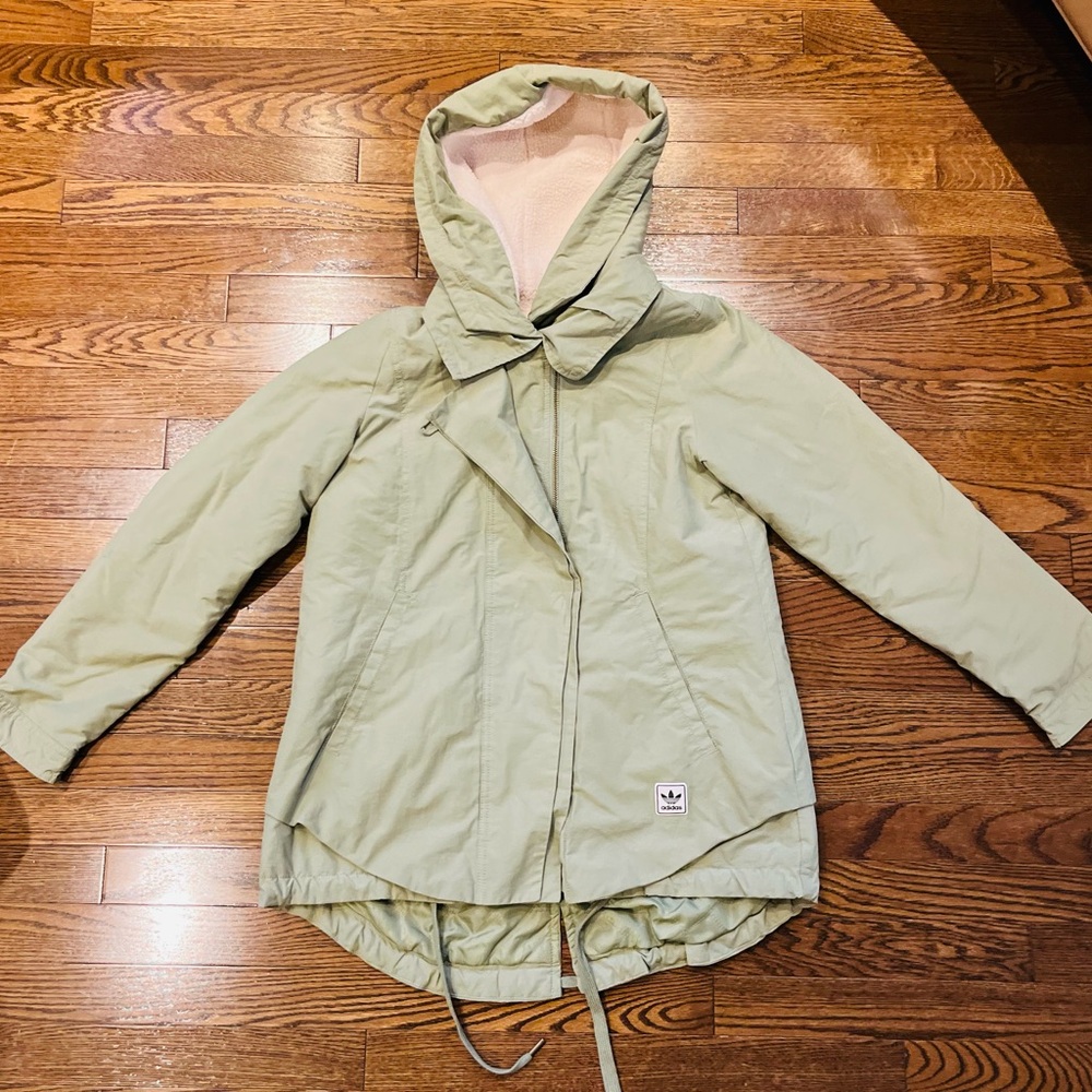 Adidas Blue and Cream Fleece Jacket